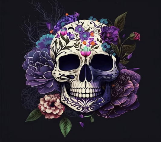 Floral Skull Tumbler