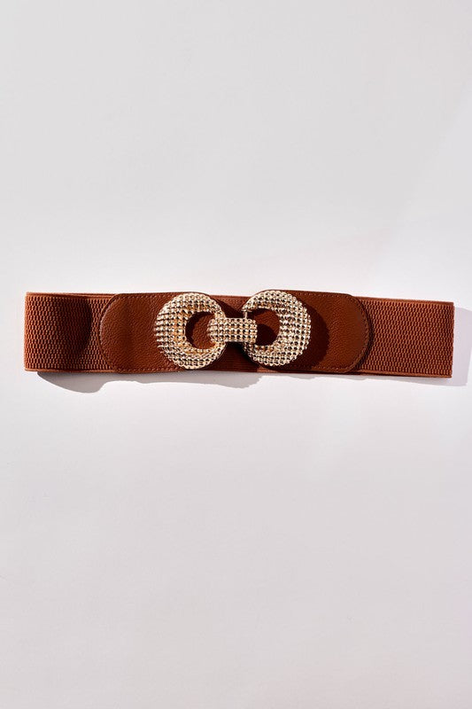 DOUBLE BUCKLET STRETCH FASHION BELT