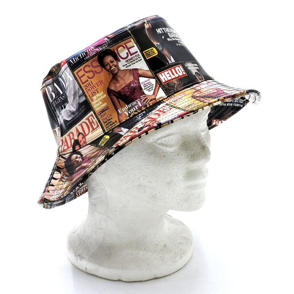 Magazine Cover Collage Hat