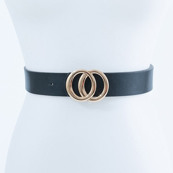 GOLD CIRCLE BUCKLE FASHION BELT