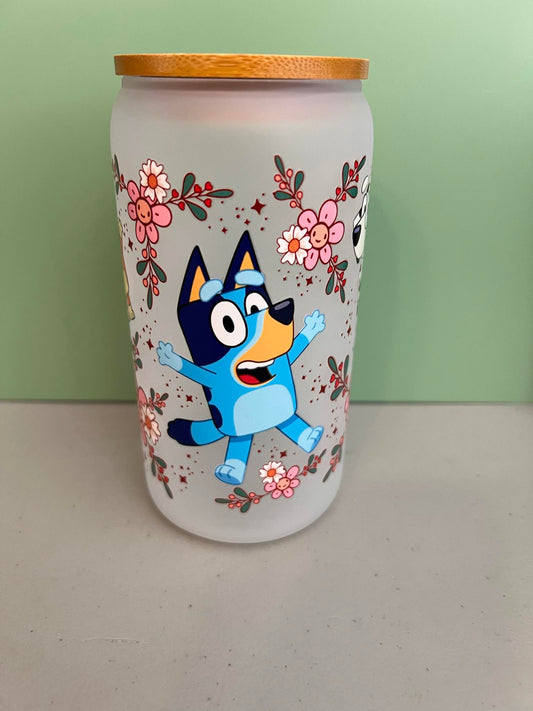 Bluey Glass Tumbler