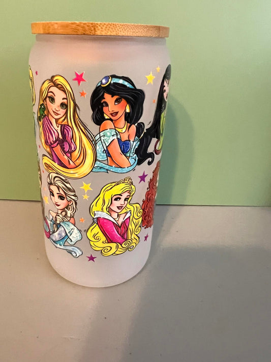 Disney Princesses Glass Tumbler