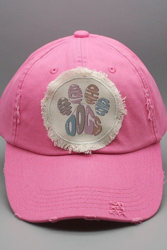 Pet Gifts Just a Girl Who Loves Dogs Patch Hat