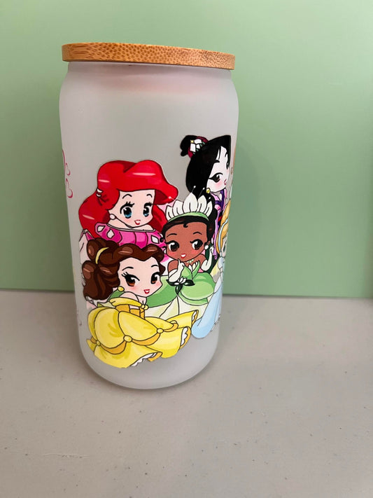 Princesses Glass Tumbler