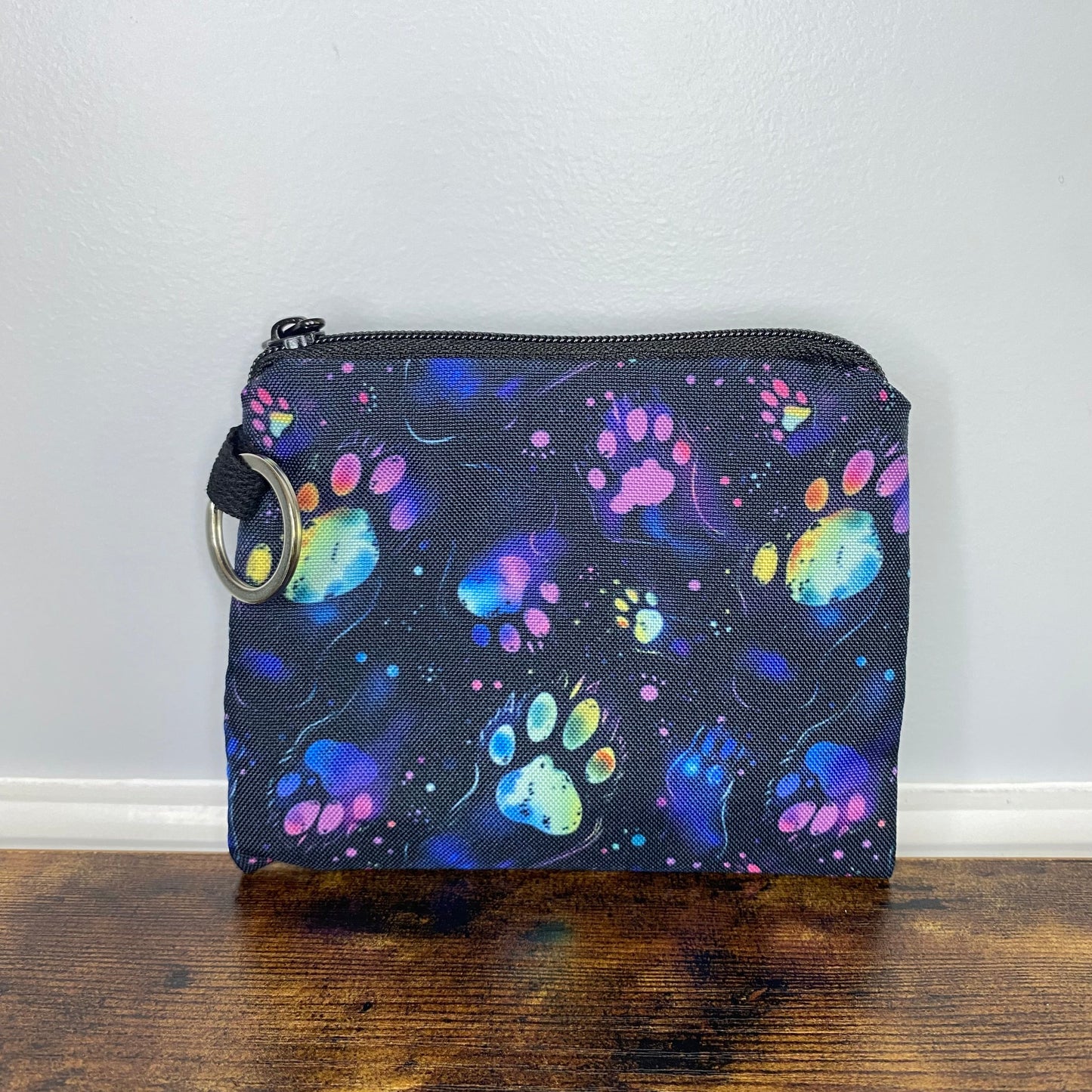 Mini Pouch - Neon Paw Rainbow