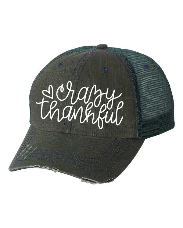 Crazy Thankful Embroidered Trucker hat