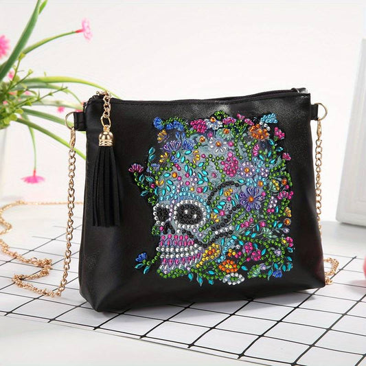 Skull and Flowers Purse