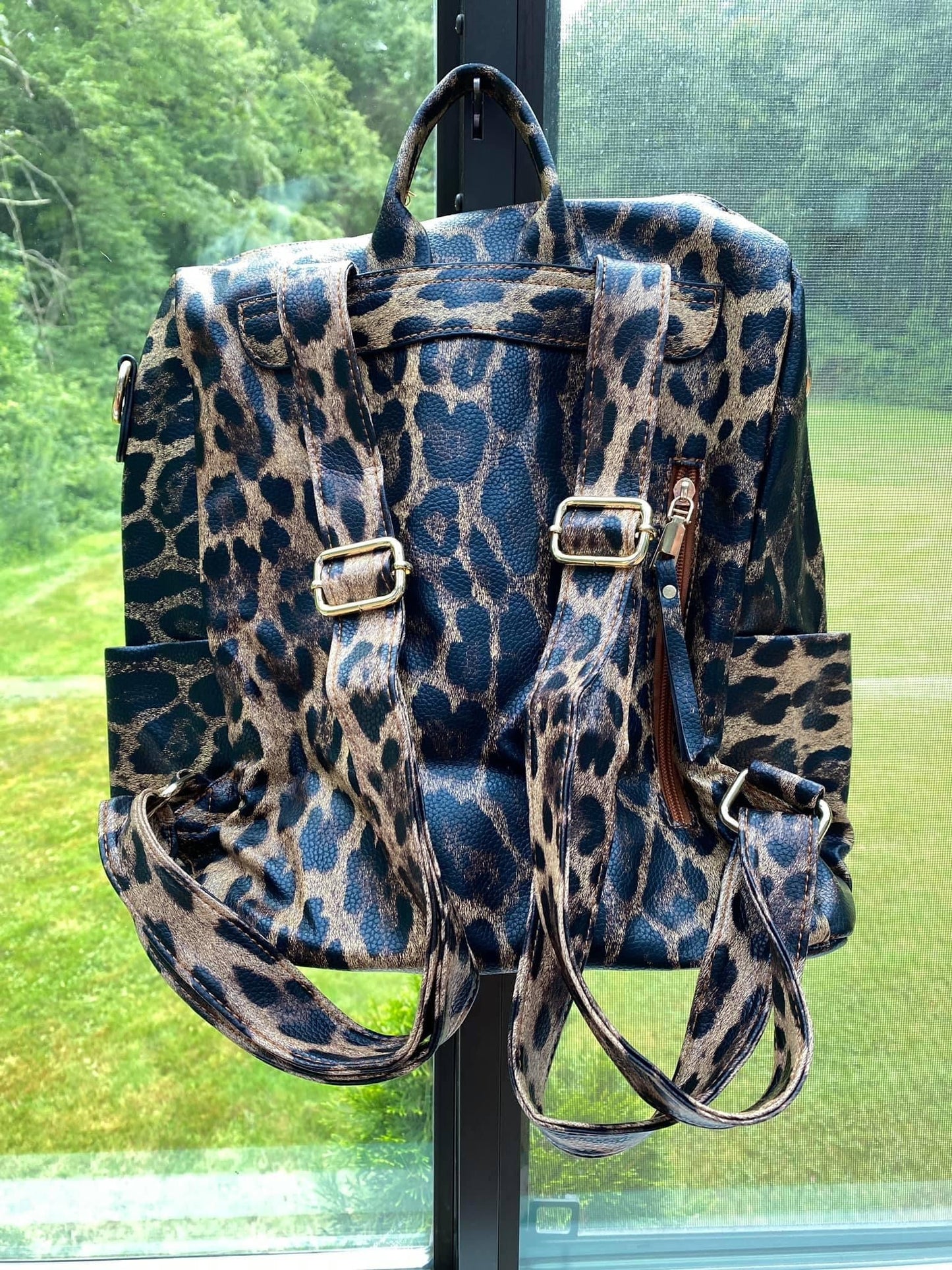 Brooke Backpack - Brown Animal Print